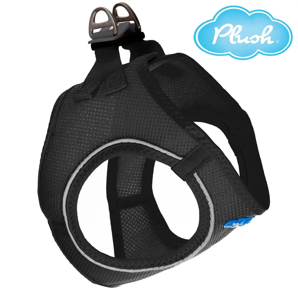 Plush Step In Air Mesh Harness - Black - 3XS / No Leash - Step In Harness