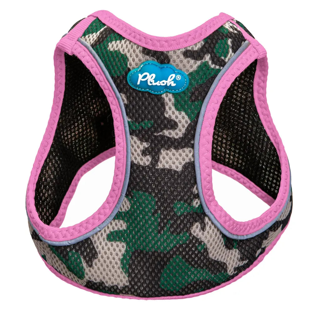 Plush Step In Air Mesh Harness - Camo/Pink - Step In Harness