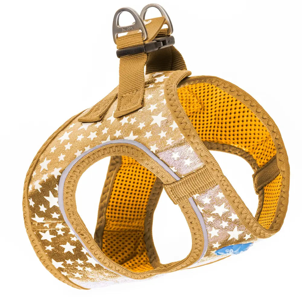 Plush Step In Glitter Glow Harness - Gold - Step In Harness