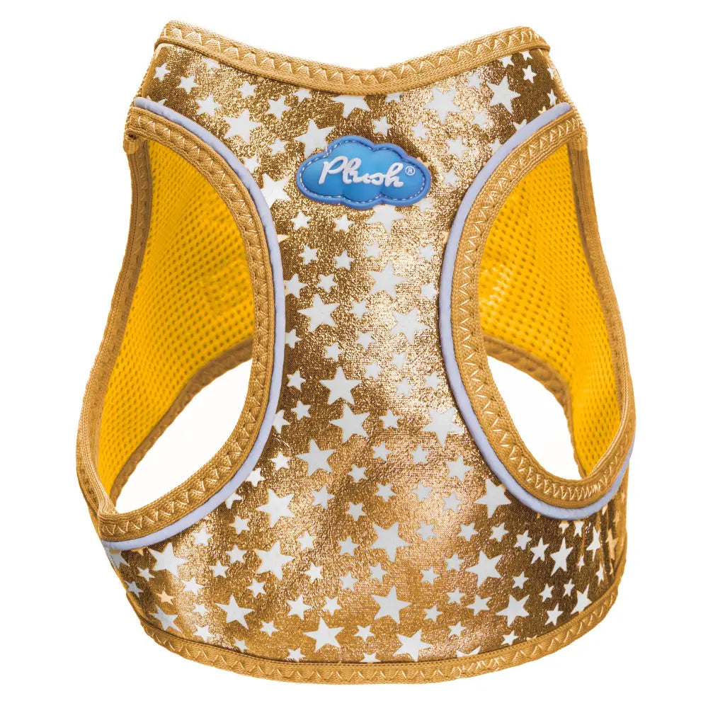 Plush Step In Glitter Glow Harness - Gold - 3XS - Step In Harness