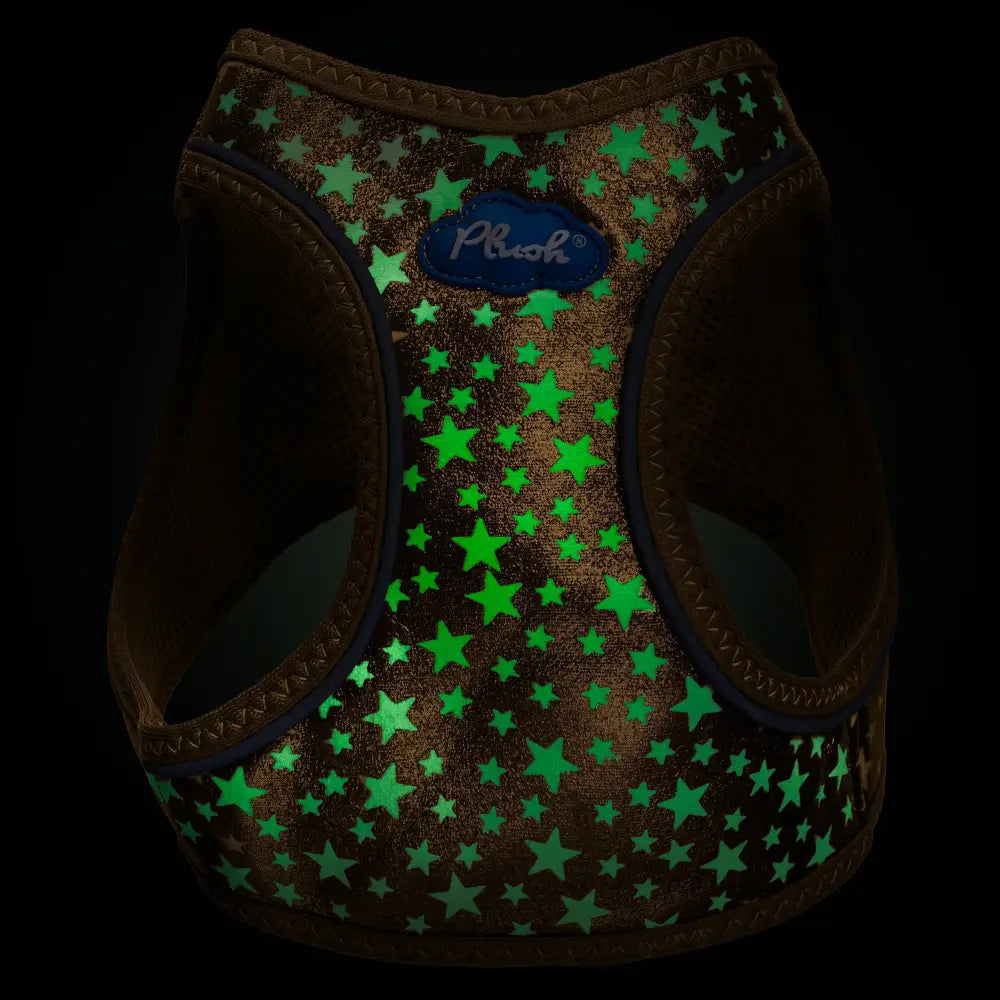 Plush Step In Glitter Glow Harness - Gold - Step In Harness