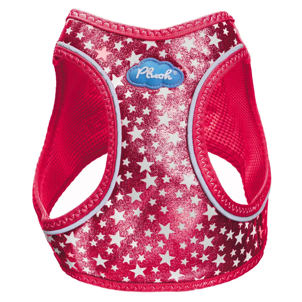 Plush Step In Glitter Glow Harness - Red - 3XS - Step In Harness