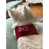 Plush Step In Harness Plaid Red - Step In Harness