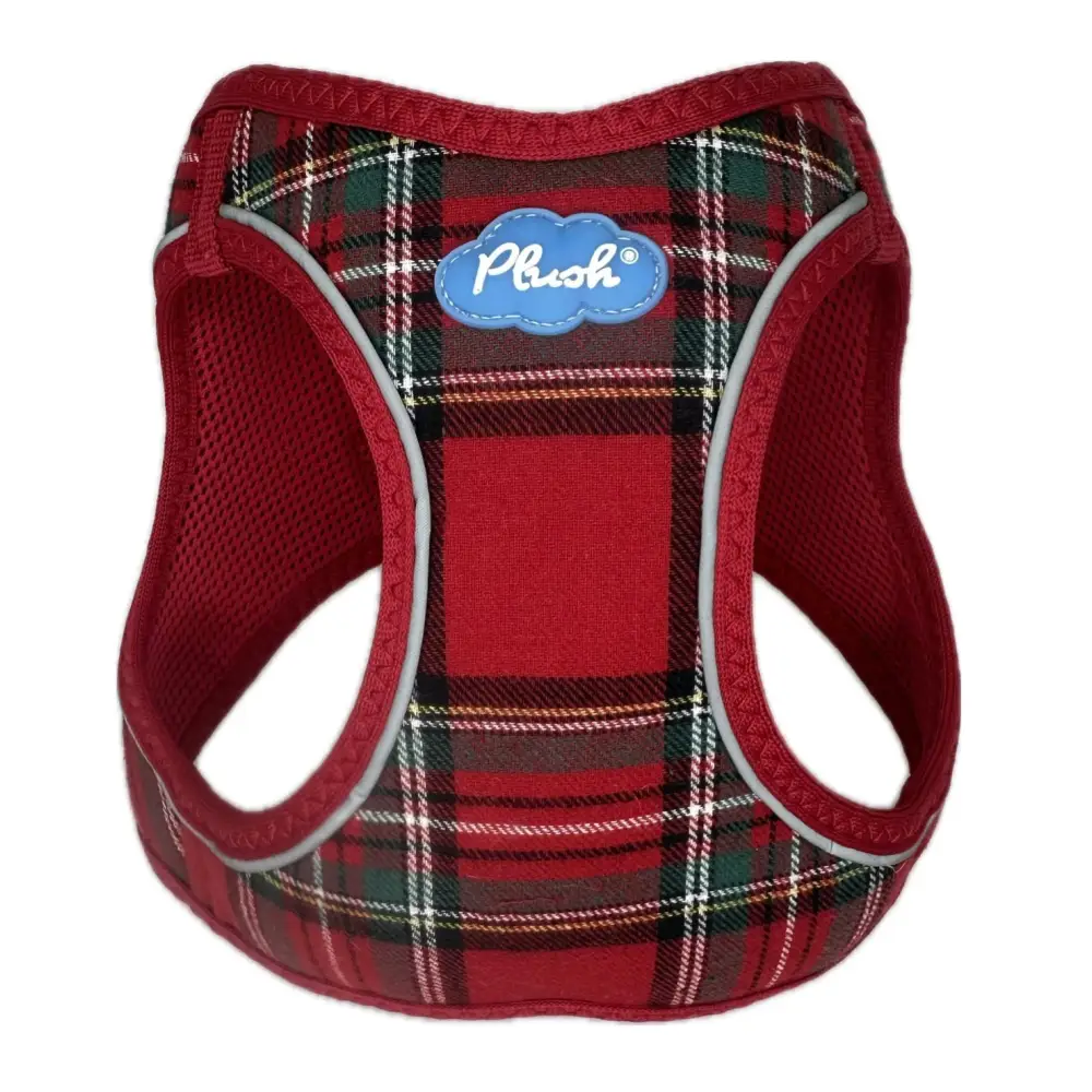 Plush Step In Harness Plaid Red - Step In Harness